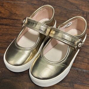 OshKosh B'gosh Metallic Gold Mary Jane Platform Sneakers